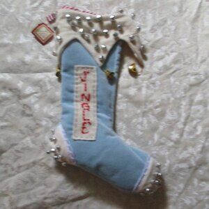 NEW Dept 56 Krinkles by Patience Brewster Jingle Bells  Christmas stocking